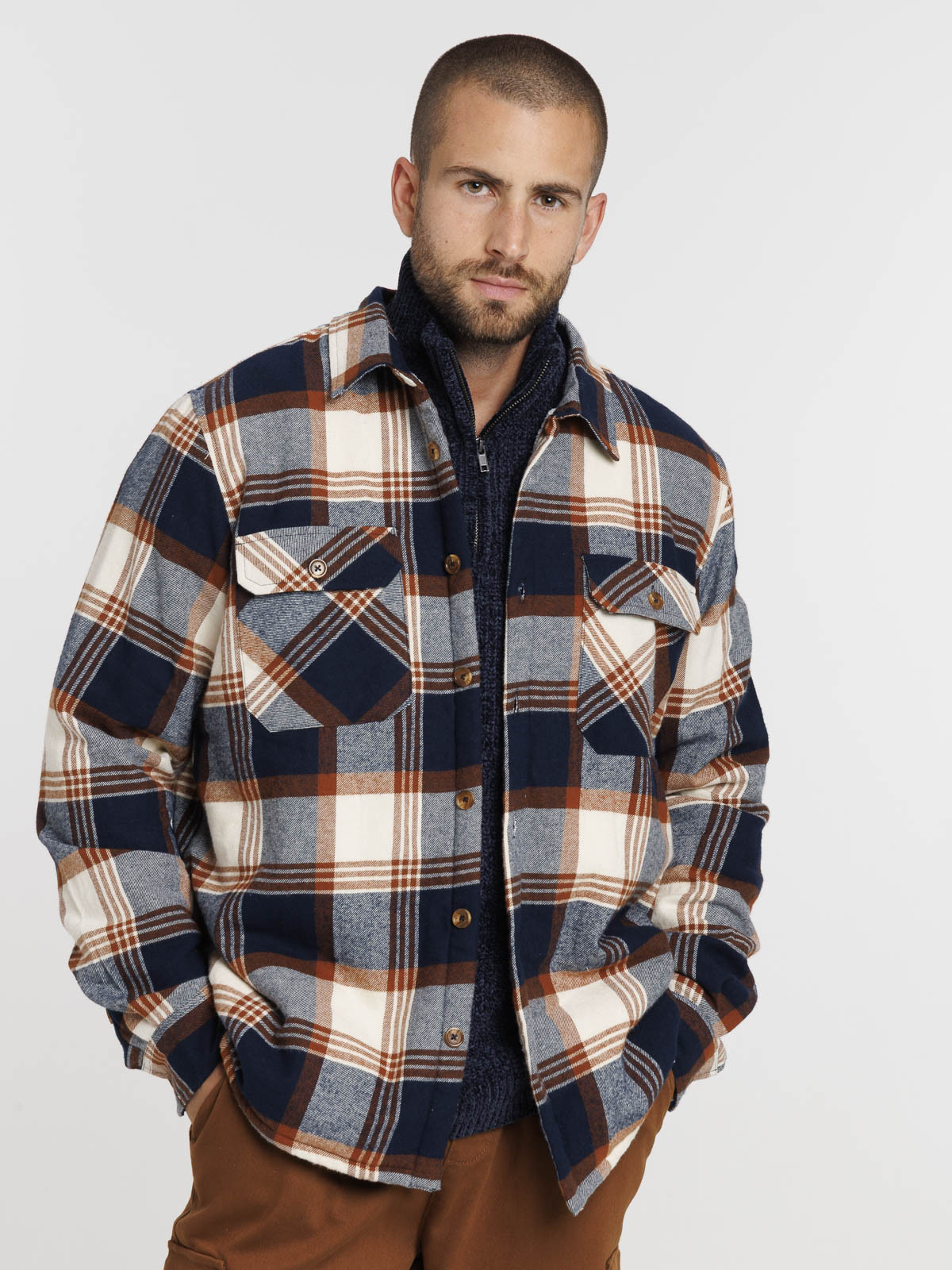 Surchemise à carreaux homme