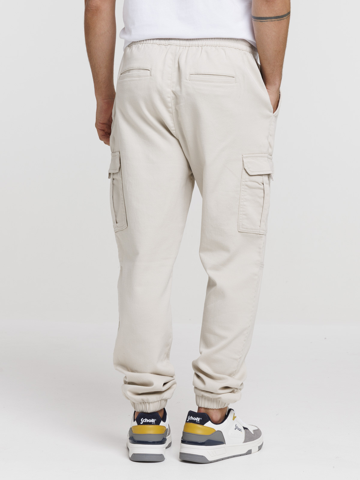 Pantalon cargo taille élastique homme