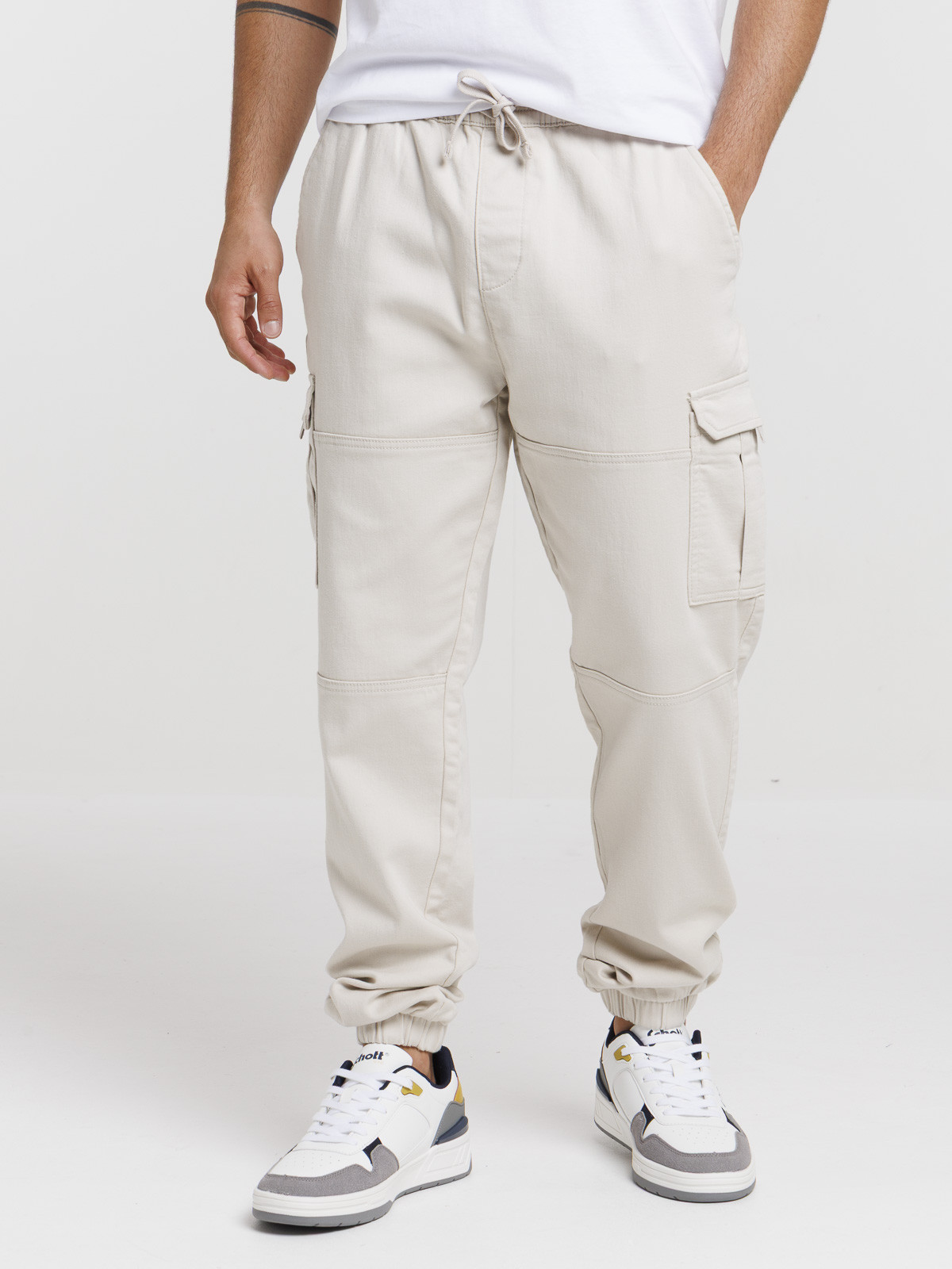 Pantalon cargo taille élastique homme