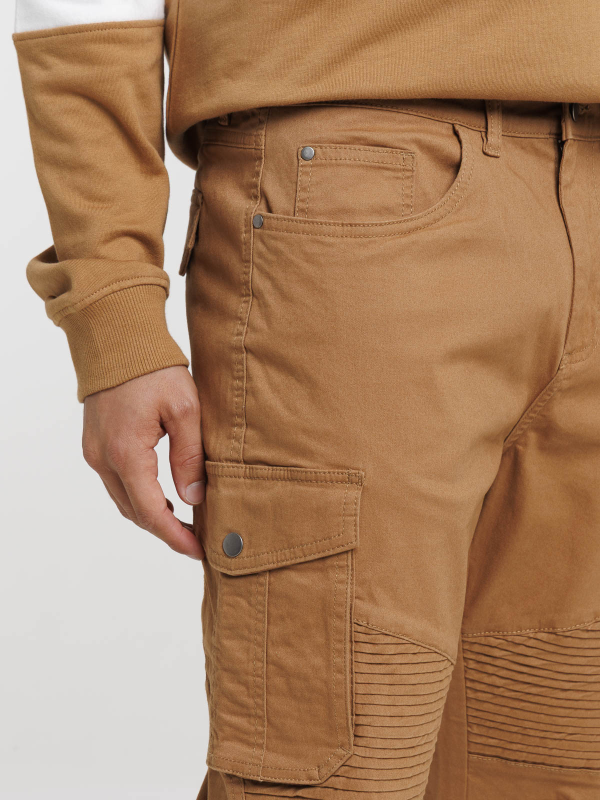 Pantalon cargo camel homme