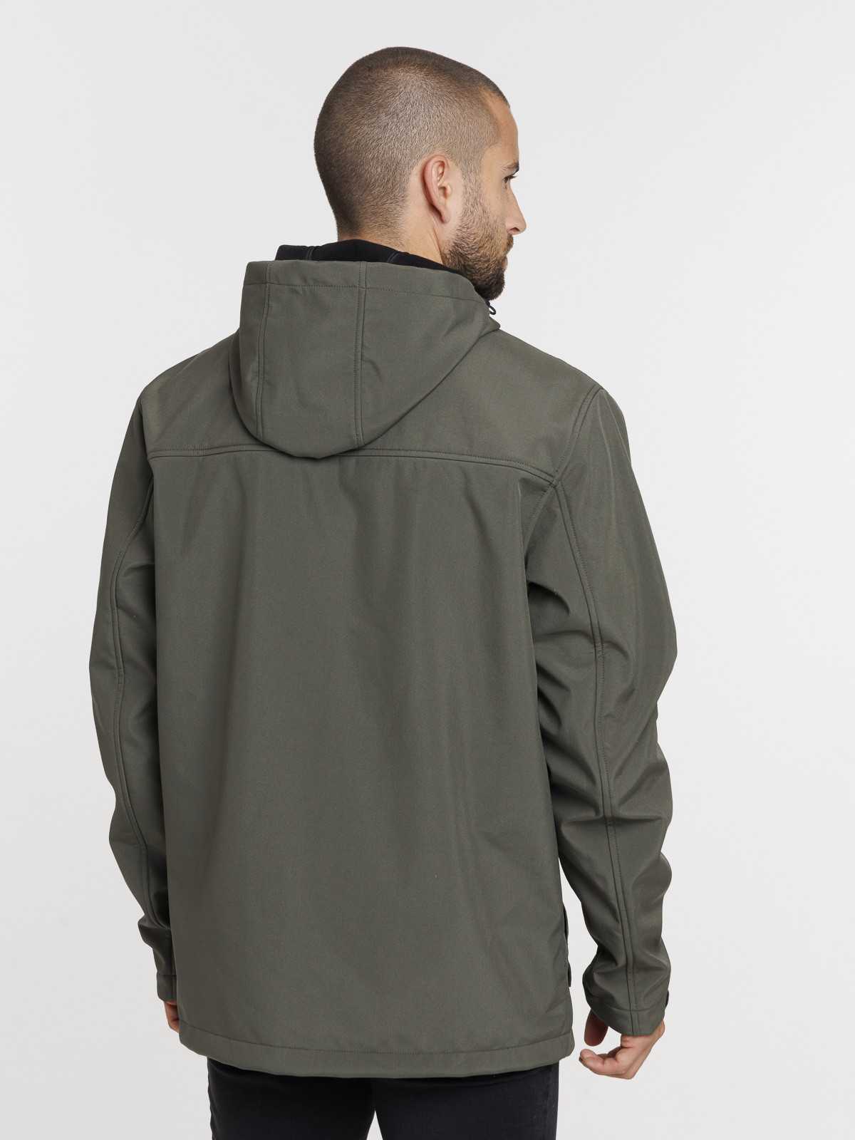 Blouson kaki à capuche homme