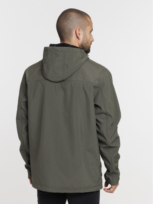 Blouson kaki à capuche homme