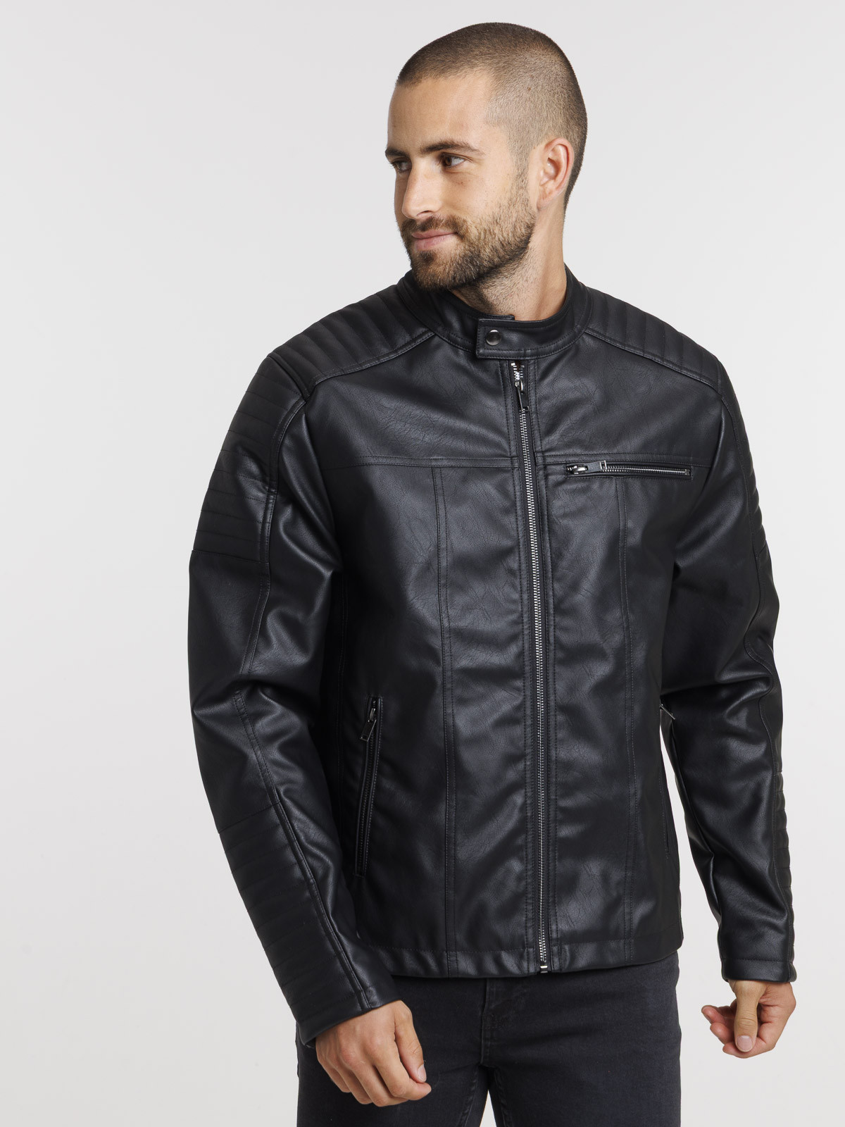 Blouson noir homme