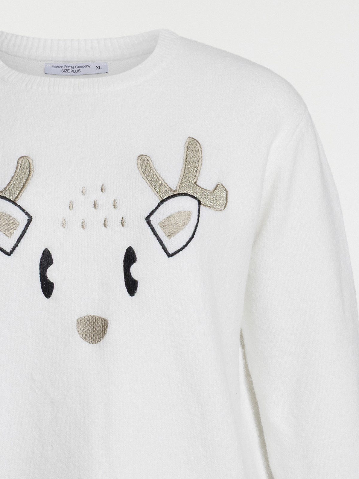 Pull renne de Noël grande taille femme