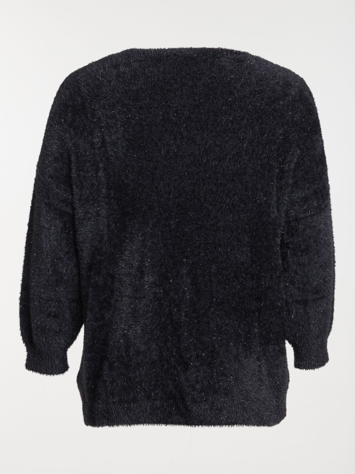 Gilet noir brillant grande taille femme