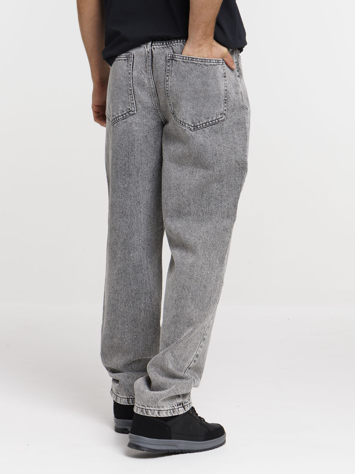 Jean coupe relaxed gris homme