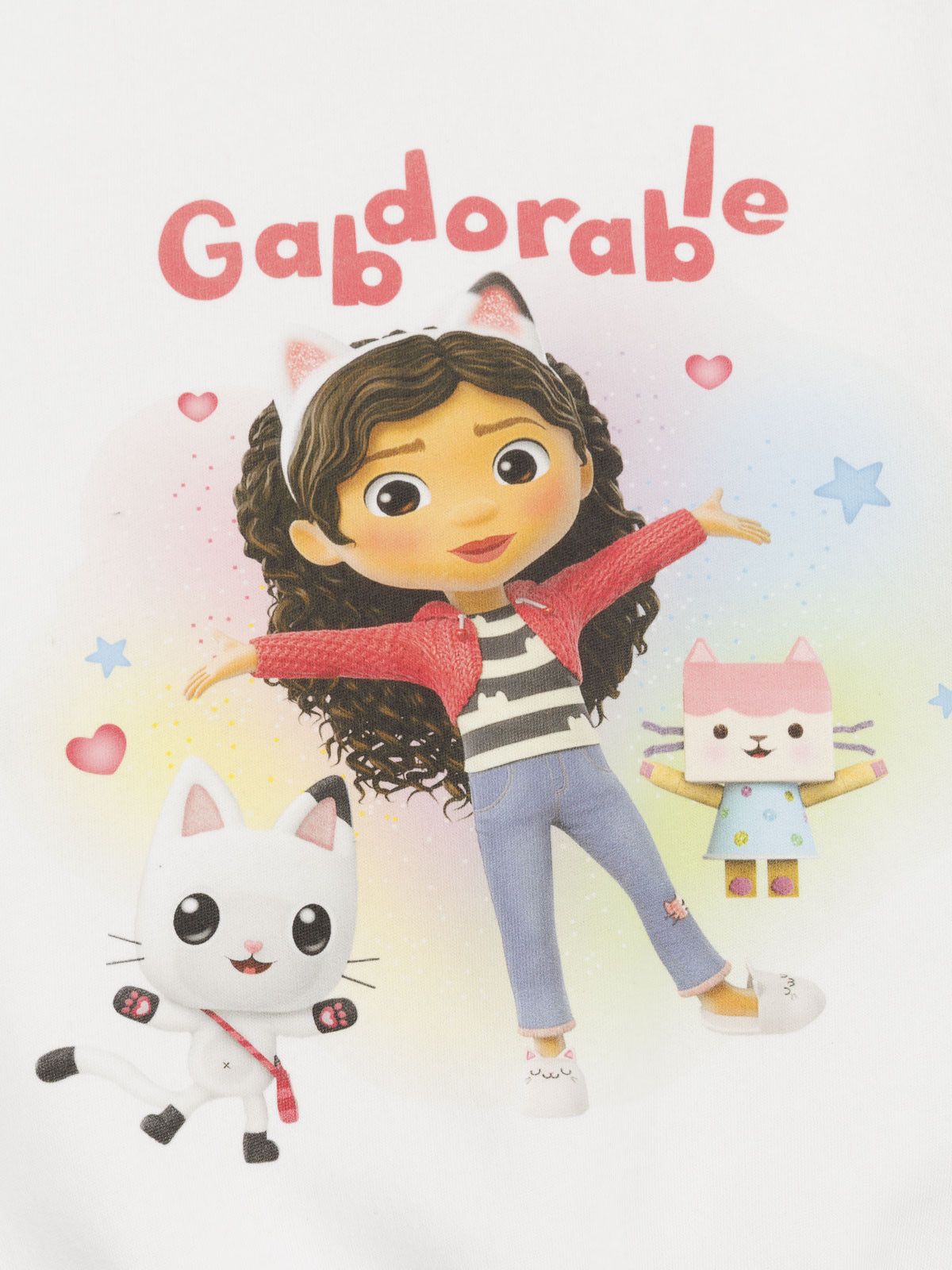 Sweat fille Gabby Chat écru (4-10A)