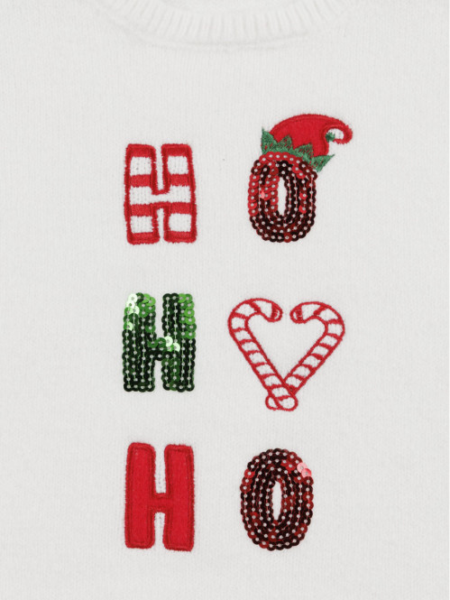 Pull de Noël ho ho ho fille...