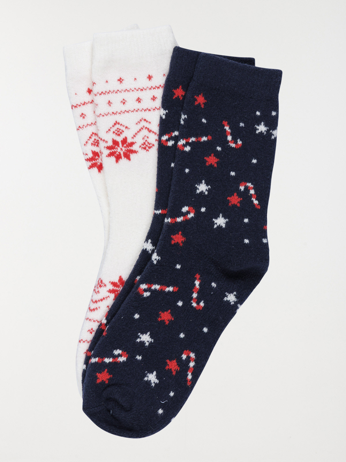 Chaussettes douces imprimé de noël femme