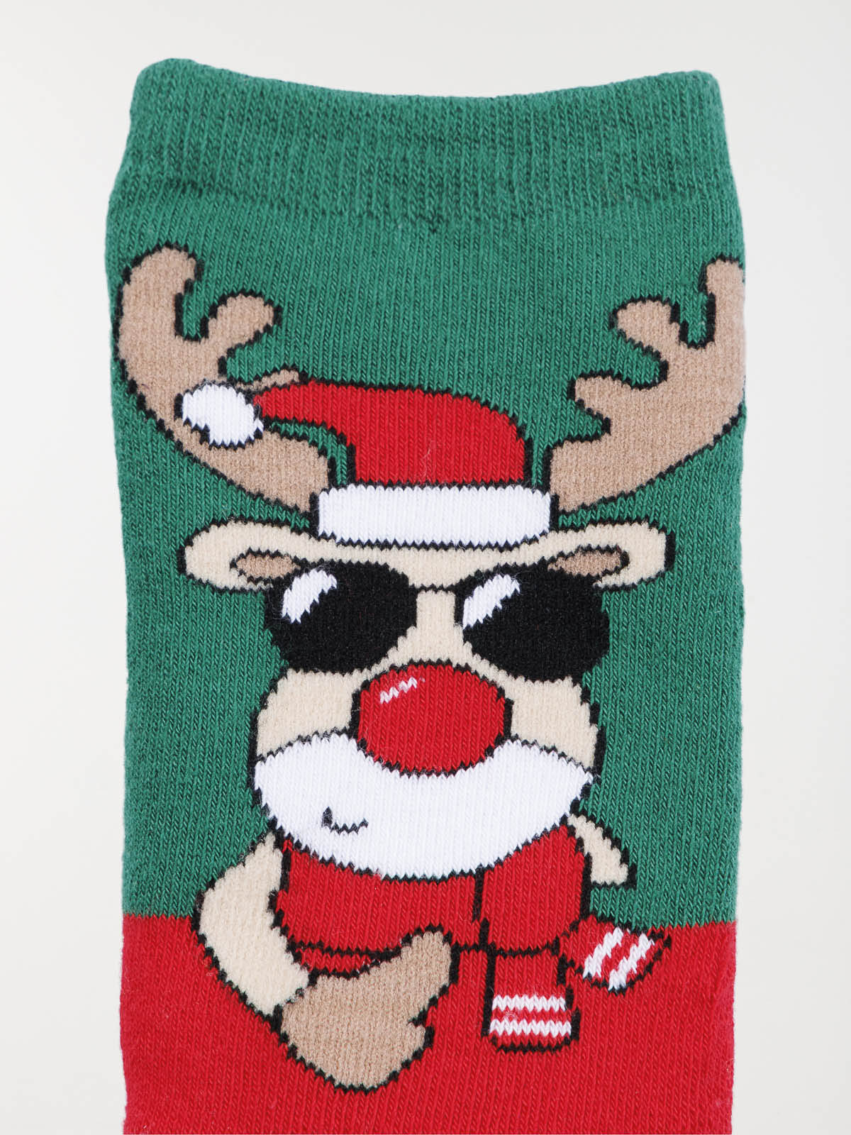 Chaussette de Noël renne lunette soleil Chaussette de Noël renne lunette soleil