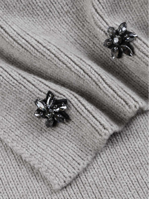 Echarpe gris clair chiné...