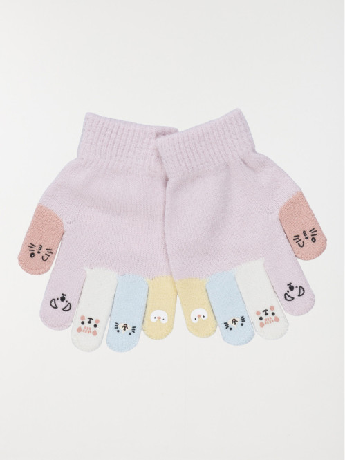 Gants coloris lavendula fille