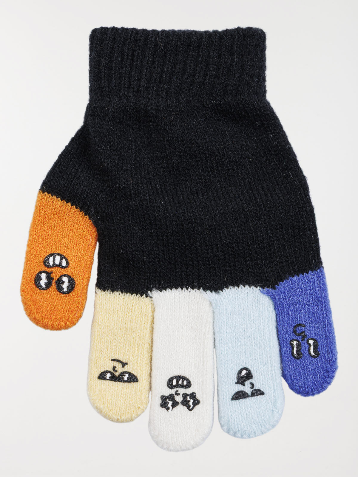 Gants coloris noir garçon Gants coloris noir garçon