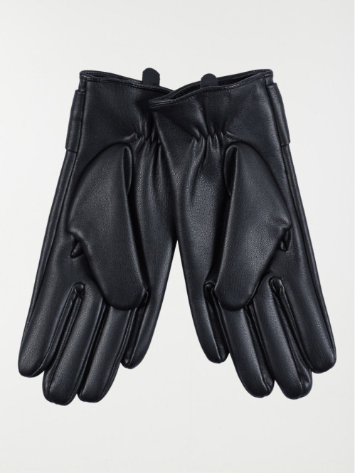 Gants noeuds noirs femme