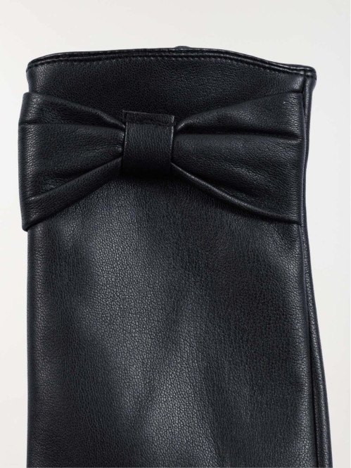 Gants noeuds noirs femme