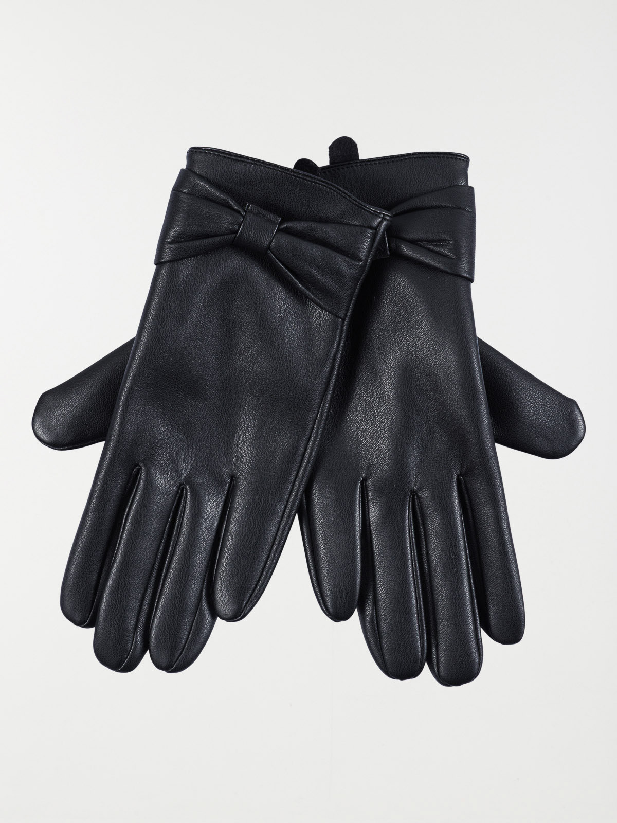 Gants noeuds noirs femme