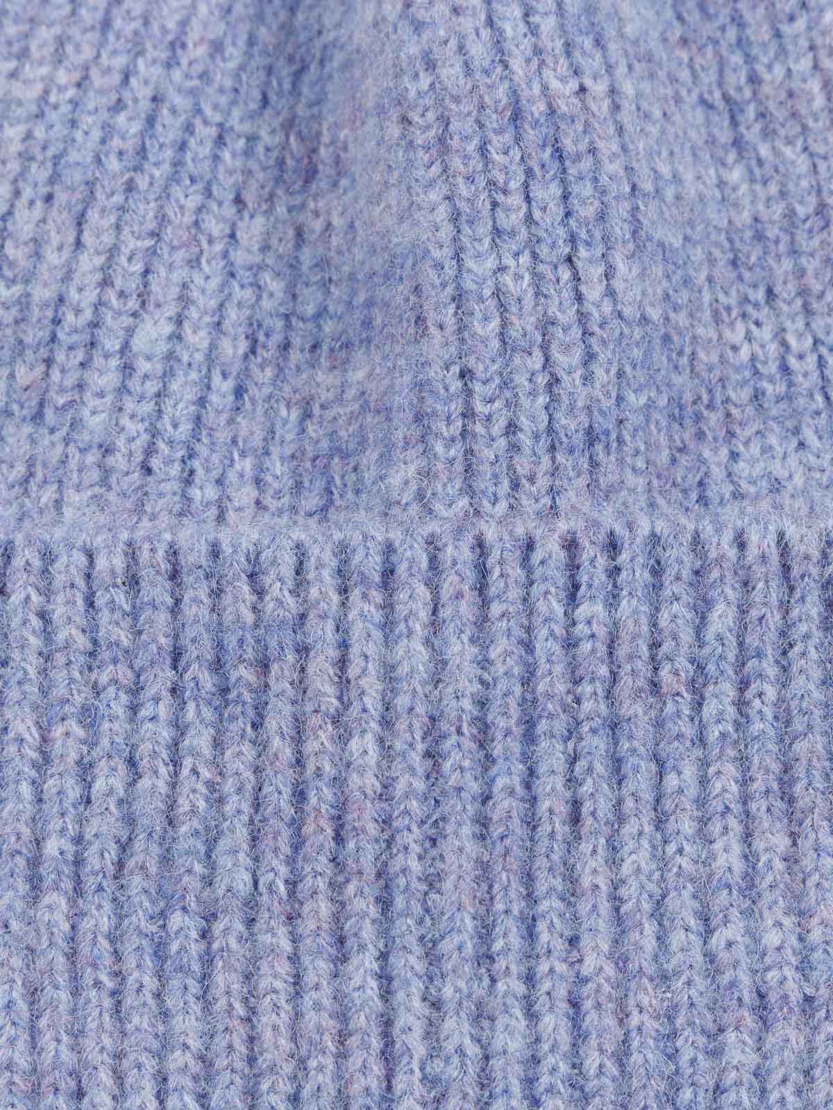 Bonnet en tricot bleu lavande femme