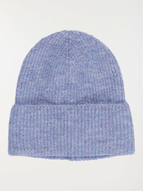 Bonnet en tricot bleu lavande femme
