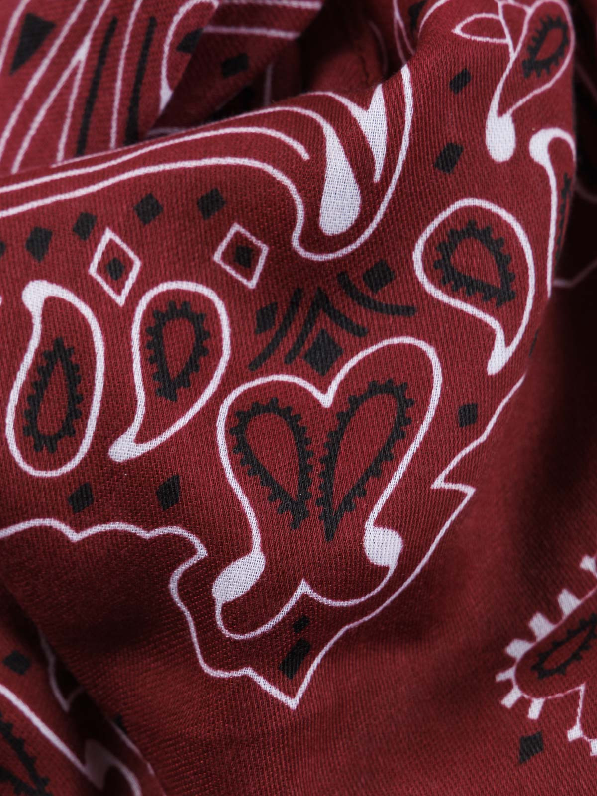 Foulard motif bandana lie de vin femme Foulard motif bandana lie de vin femme