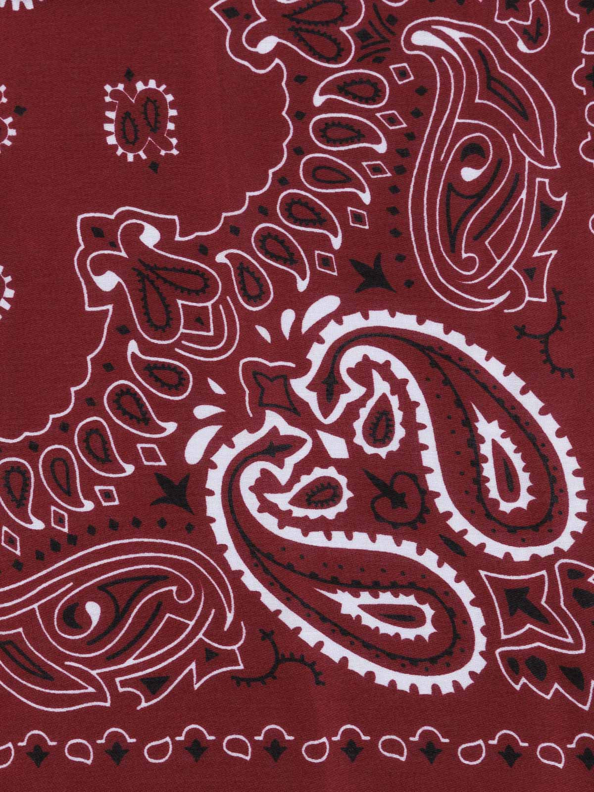 Foulard motif bandana lie de vin femme Foulard motif bandana lie de vin femme