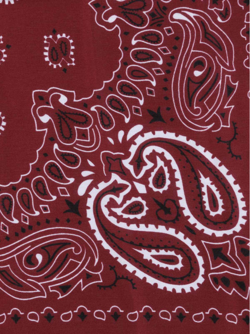 Foulard motif bandana lie de vin femme Foulard motif bandana lie de vin femme