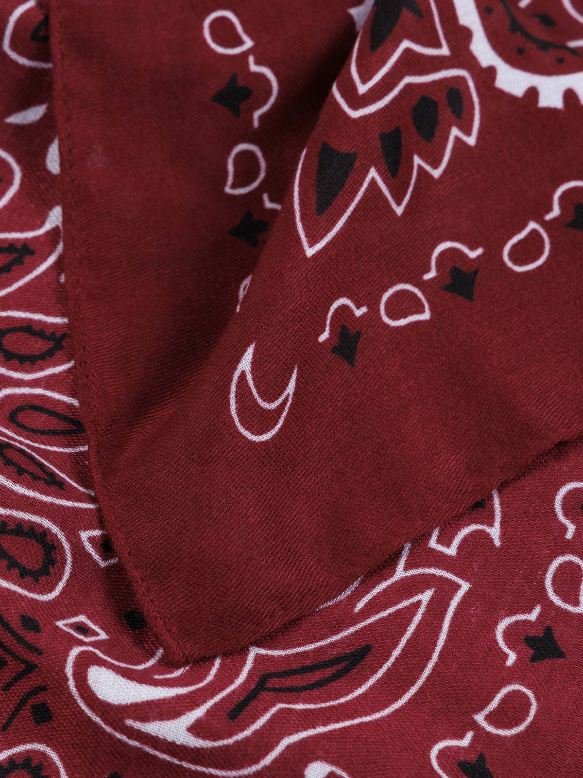 Foulard motif bandana lie de vin femme Foulard motif bandana lie de vin femme