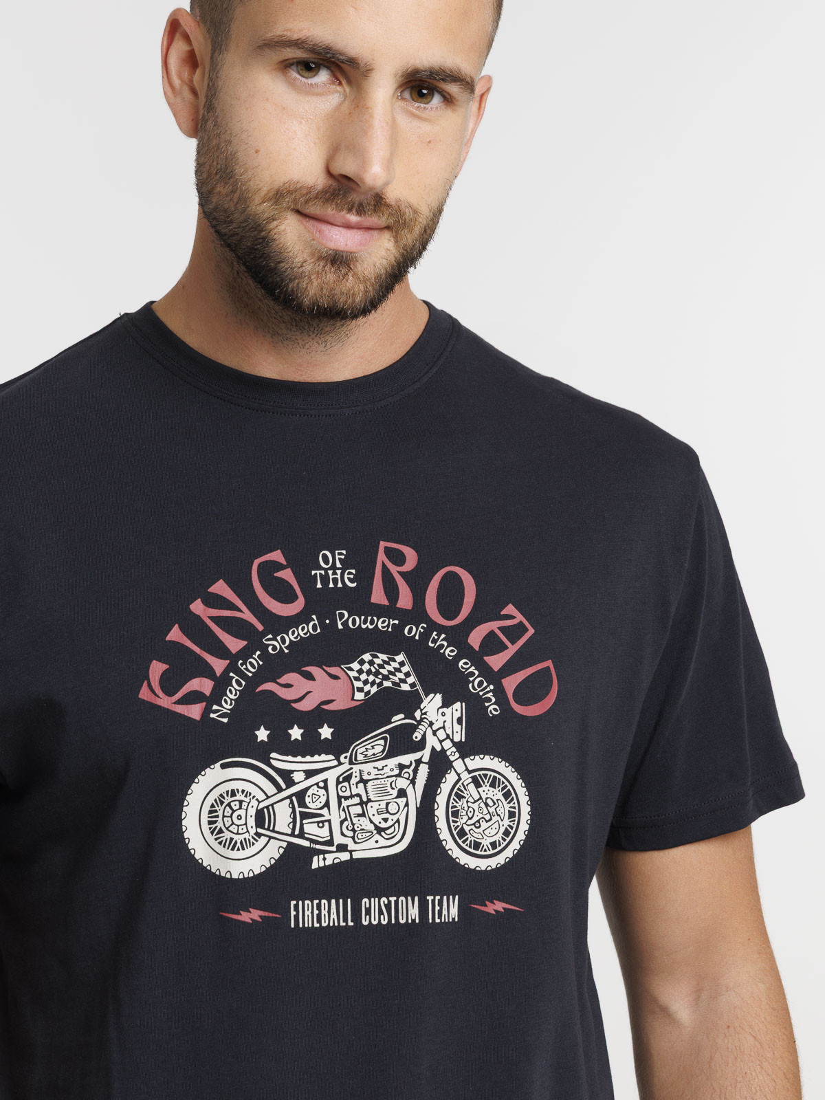 T-shirt homme col rond imprimé devant