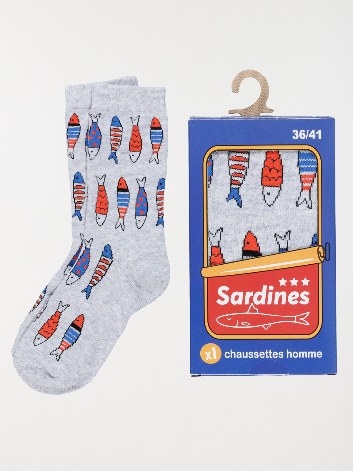 Coffret chaussettes sardines homme