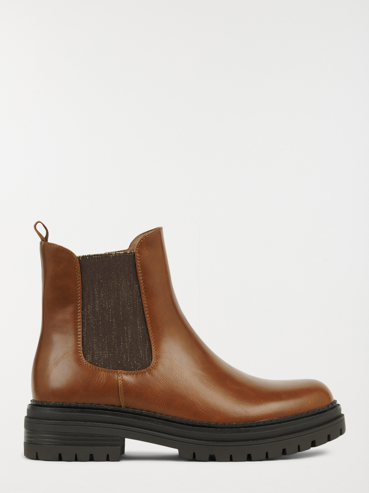 Bottines plates femme camel (36-41)