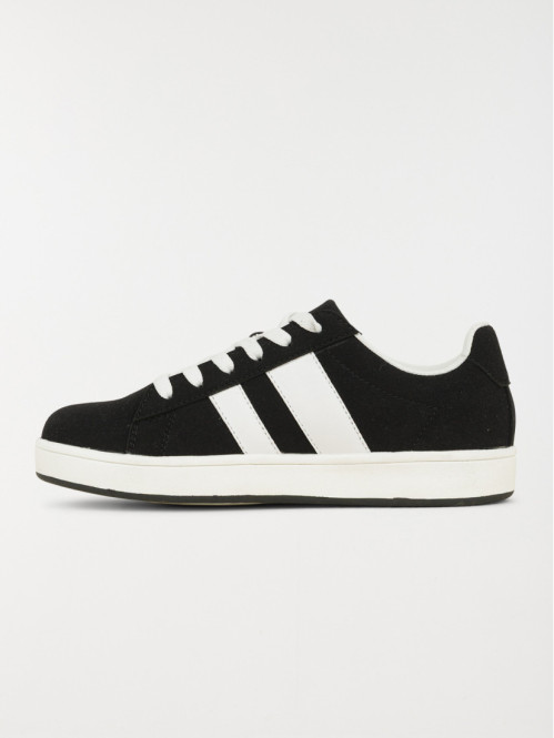 Basket noire bande blanche...