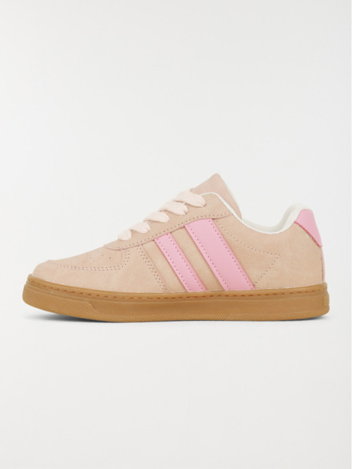 Baskets bandes roses fille...