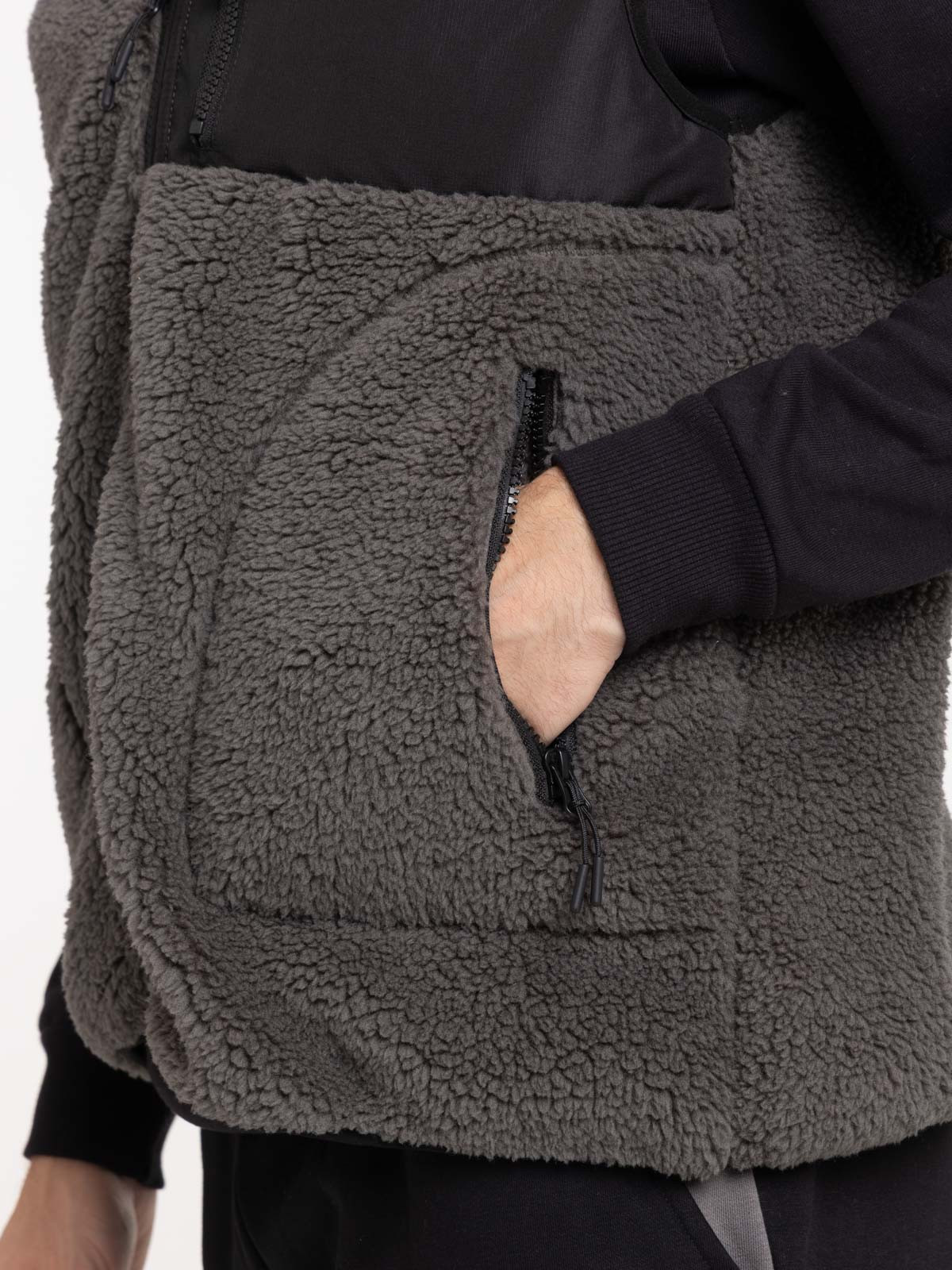 Veste col montant sans manches homme