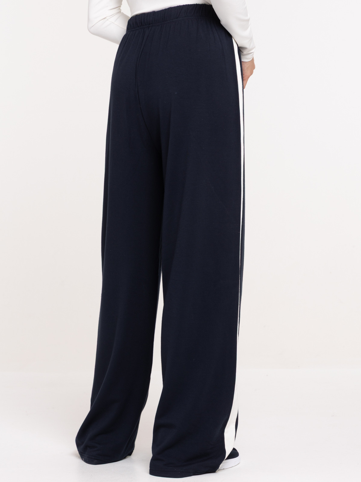 Pantalon large marine navy femme