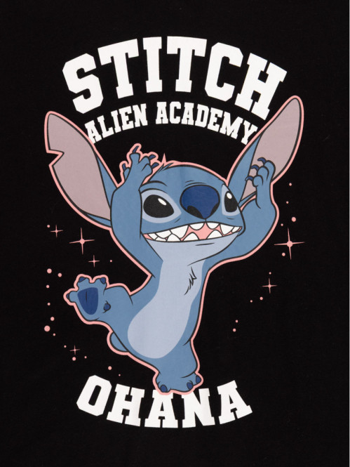 Tee-shirt Stitch noir fille...
