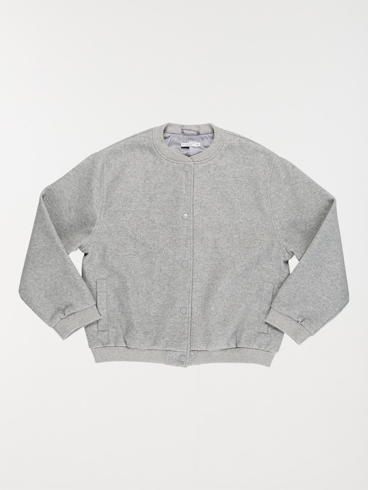 Blouson Teddy gris chiné fille (XXS-M) Blouson Teddy gris chiné fille (XXS-M)