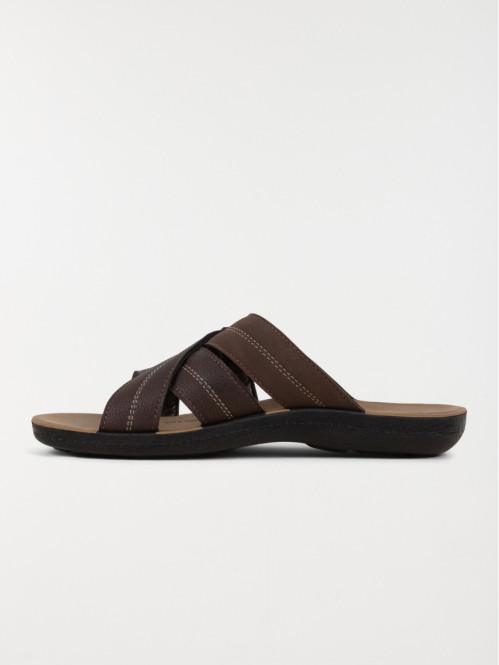 Mules marron brides...