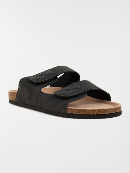 Mules noires à scratchs homme (41-46)
