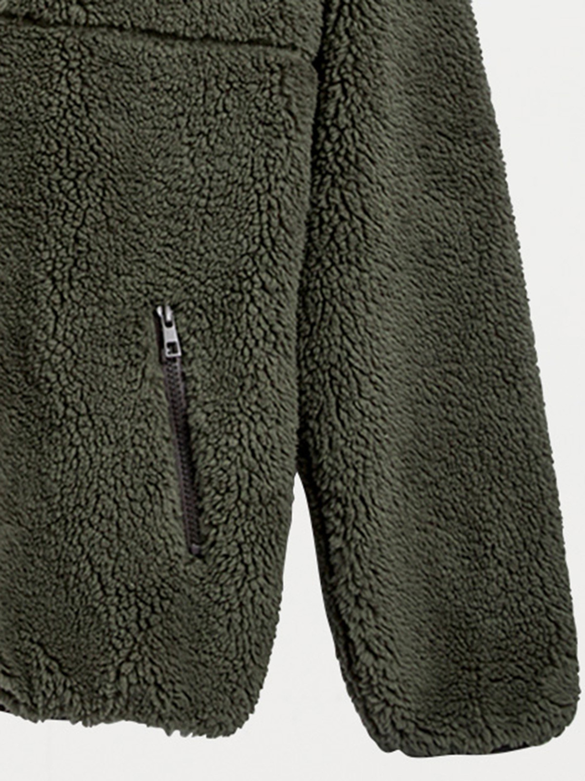 Sweat col montant kaki homme Sweat col montant kaki homme