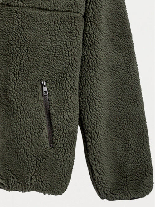 Sweat col montant kaki homme Sweat col montant kaki homme