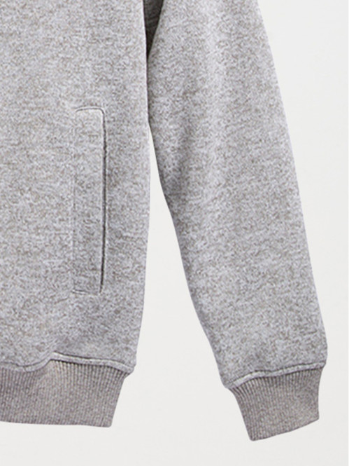 Sweat à capuche gris sherpa...