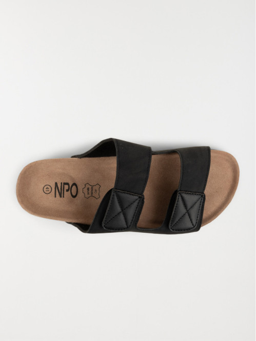 Mules noires à scratchs homme (41-46)