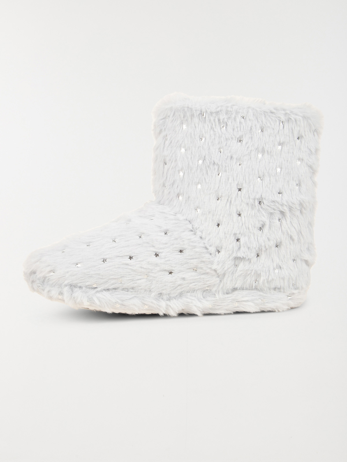 Chaussons forme botte gris femme (36-41)