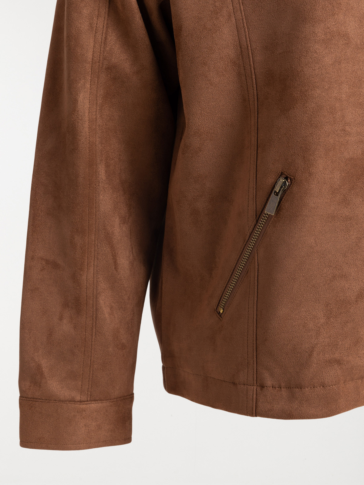 Veste suédine camel grande taille femme