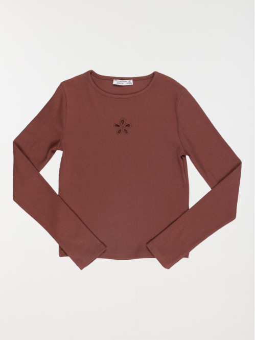 Tee-shirt étoile café fille (XXS-M)