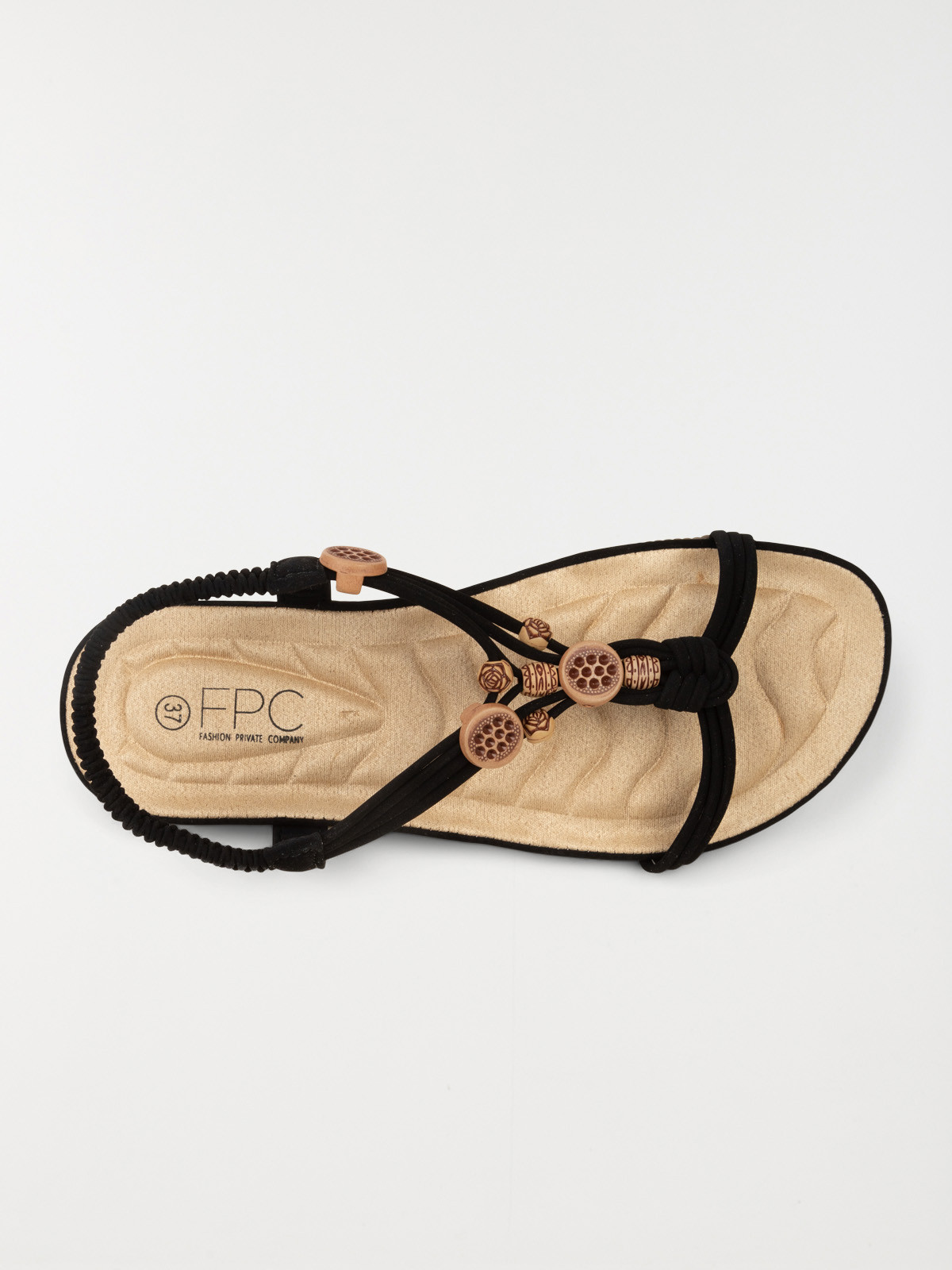 Sandales perles noir femme (36-41)