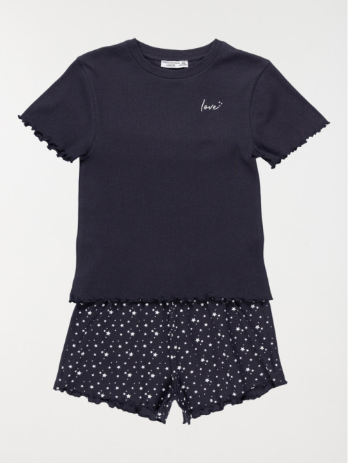 Pyjashort marine fille (XXS-M)