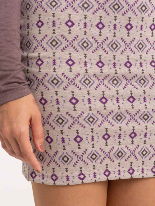 Jupe jacquard graphique femme