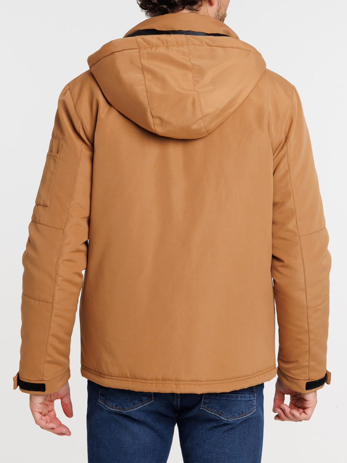 Parka à capuche cognac homme