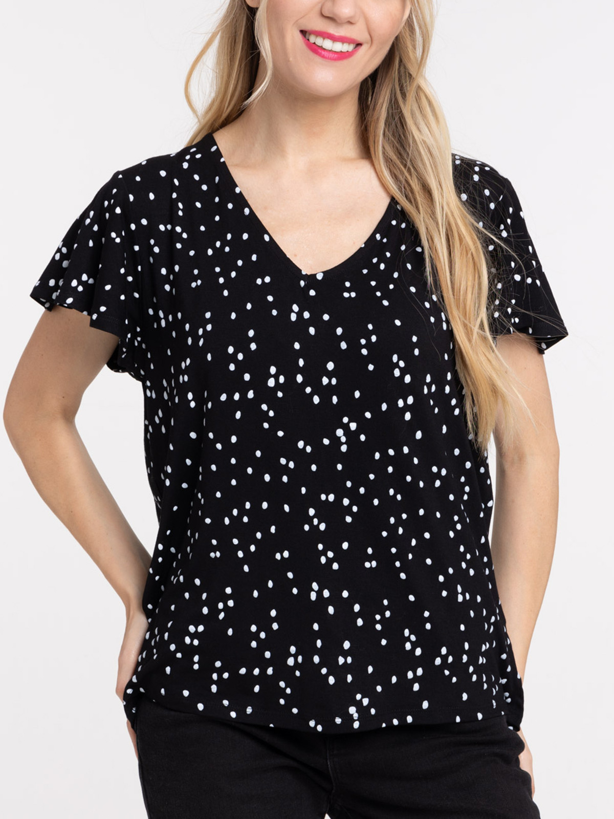 Tee-shirt imprimé pois femme