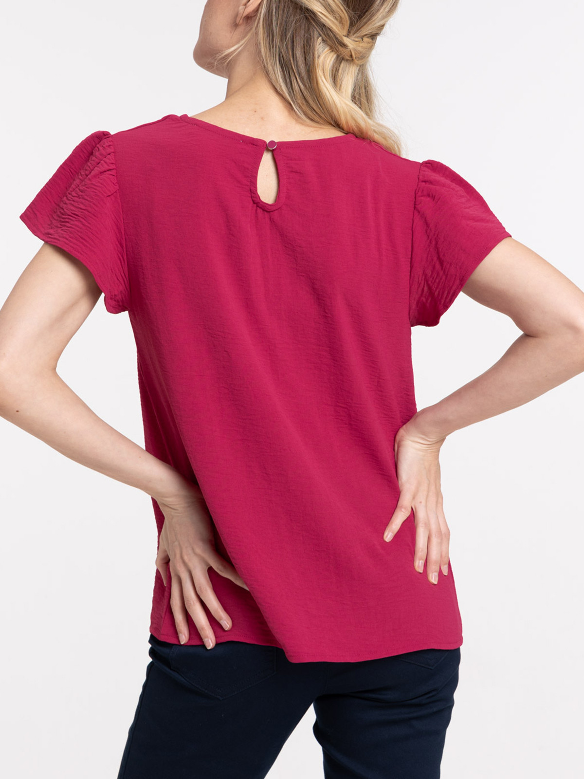 Blouse col V sangria femme Blouse col V sangria femme
